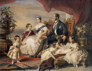 Koningin Victoria (1819-1901) en Prins Albert (1819-61) met Vijf van Hun Kinderen, 1846